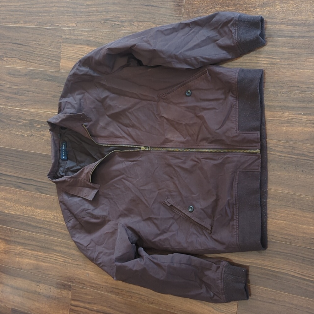 Brown Bomber-style Jacket - Large